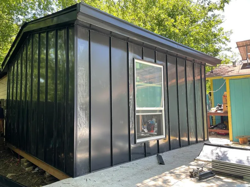 Black standing seam metal wall panels for Metal Roof Installation in Vallejo